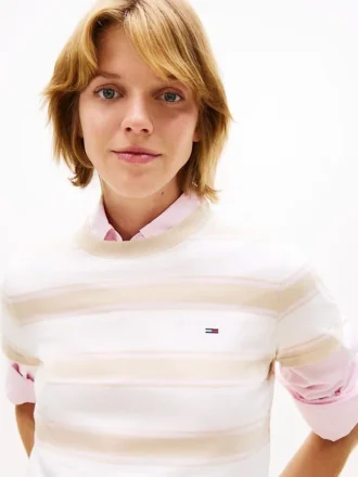 Tommy Jeans T-shirt med ränder i normal passform