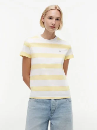 Tommy Jeans T-shirt med rugbystreck