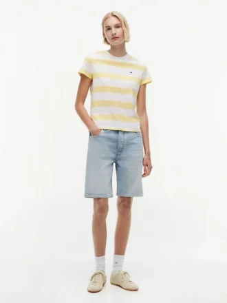 Tommy Jeans T-shirt med rugbystreck