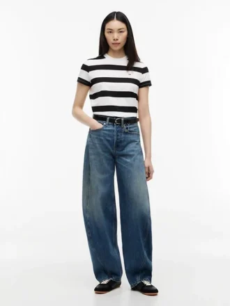 Tommy Jeans T-shirt med rugbystreck