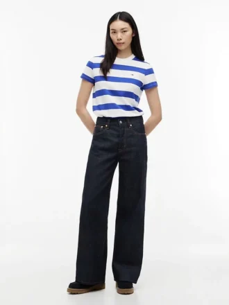 Tommy Jeans T-shirt med rugbystreck