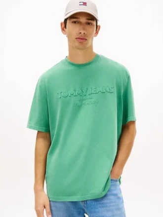 Tommy Jeans T-shirt med slitet logo Tommy Jeans T-shirt med slitet logo