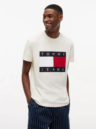 Tommy Jeans T-shirt med stort flagglogo