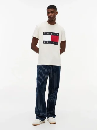 Tommy Jeans T-shirt med stort flagglogo