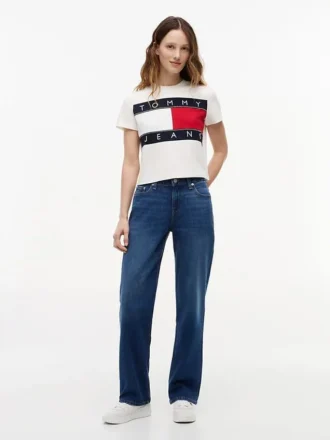 Tommy Jeans T-shirt med stort flaggmärke