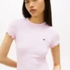 Tommy Jeans T-shirt med volangkant Tommy Jeans T-shirt med volangkant