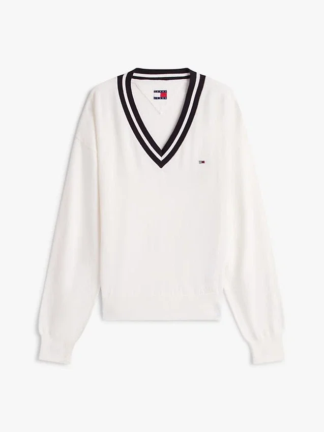 Tommy Jeans Tröja med avslappnad passform och V-ringning Tommy Jeans Tröja med avslappnad passform och V-ringning