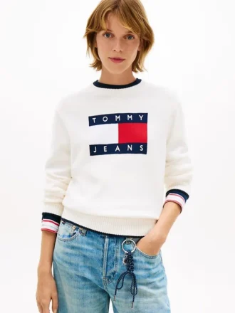 Tommy Jeans tröja med flagglogo