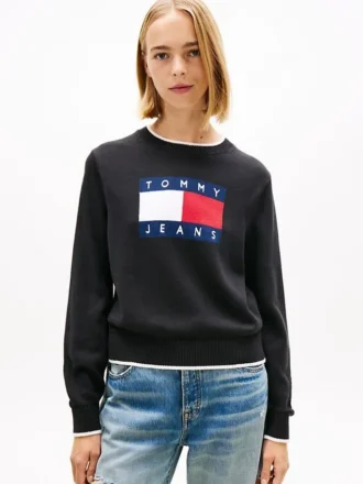 Tommy Jeans tröja med flagglogo