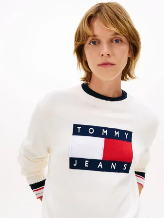 Tommy Jeans tröja med flagglogo