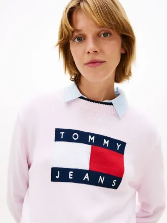 Tommy Jeans tröja med flagglogo