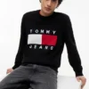 Tommy Jeans tröja med flagglogo och rund hals Tommy Jeans tröja med flagglogo och rund hals