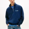Tommy Jeans-tröja med logotyp och kvartslång dragkedja Tommy Jeans-tröja med logotyp och kvartslång dragkedja