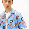 Tommy Jeans tryckt poplin-campskjorta Tommy Jeans tryckt poplin-campskjorta