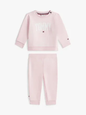 Tommy-logotyp-tröja och byxor i set för spädbarn
