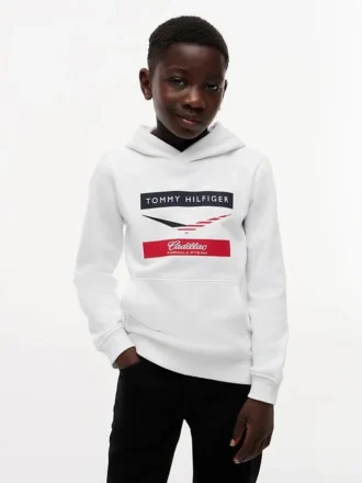 Tommy x Cadillac F1® Team Chevron-hoodie för barn