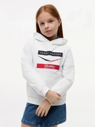 Tommy x Cadillac F1® Team Chevron-hoodie för barn
