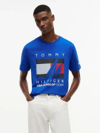 Tommy x US SailGP Team T-shirt med tryck