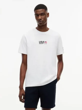 Tommy x US SailGP Team T-shirt med tryck