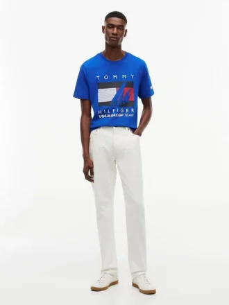 Tommy x US SailGP Team T-shirt med tryck