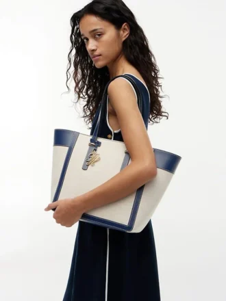 Tote-väska i canvas med monogram
