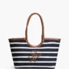 Tote-väska med monogram och bretonska ränder