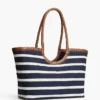 Tote-väska med monogram och bretonska ränder