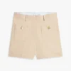 Twillshorts med guldknappar och fickor