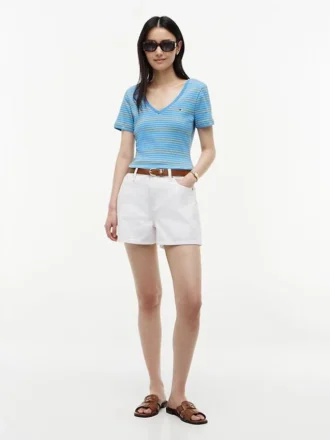 V-ringad randig Favorite T-shirt