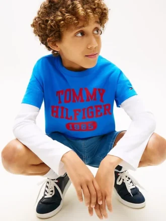 Varsity-T-shirt med logotyp för barn