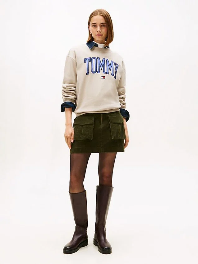 Varsity Tommy Logo Crewneck Sweatshirt Varsity Tommy Logo Crewneck Sweatshirt