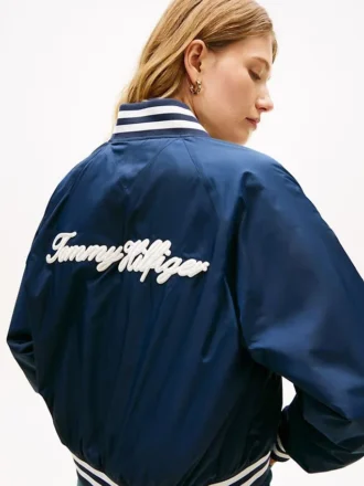 Vattenavvisande varsity-bomberjacka