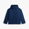 Vattentålig kort parkas med huva