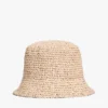 Virkad raffia-buckethat