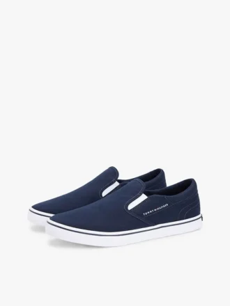 Vulkaniserad slip-on-sneaker i canvas