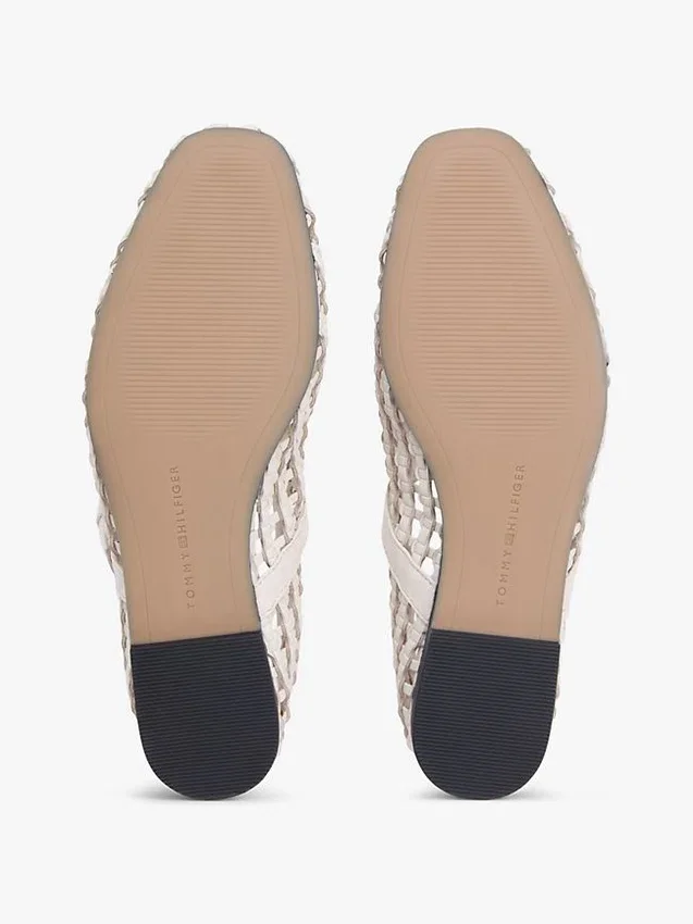 Vävd Mary Jane-ballerina i lädermix Vävd Mary Jane-ballerina i lädermix