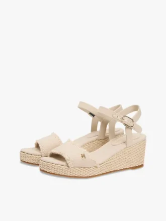 Vävda espadriller med kilklack