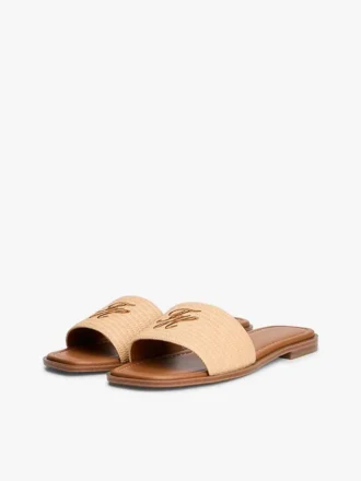 Vävda sandaler med monogram