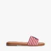 Vävda sandaler med monogram och ränder Vävda sandaler med monogram och ränder