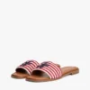 Vävda sandaler med monogram och ränder Vävda sandaler med monogram och ränder