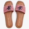 Vävda sandaler med monogram och ränder Vävda sandaler med monogram och ränder