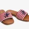 Vävda sandaler med monogram och ränder Vävda sandaler med monogram och ränder